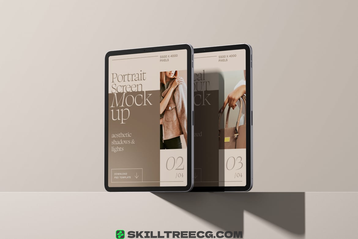 图片[4]-Vertical iPad Pro Screen Mockup Set（591349）-技能树